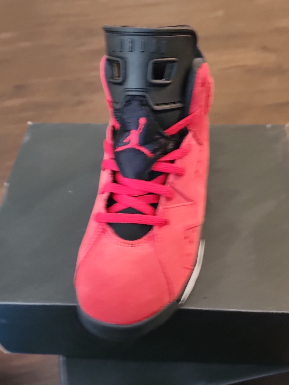 Jordan Red and Black High-Top Sneaker